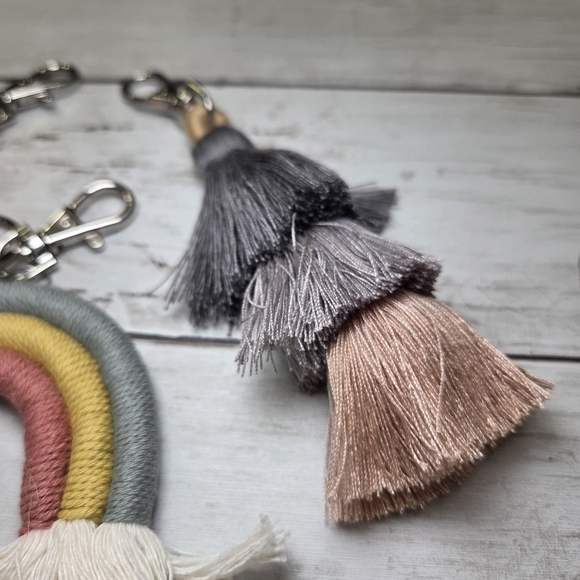 Tassel and Rainbow Keychain Trio - Picture 3 of 5